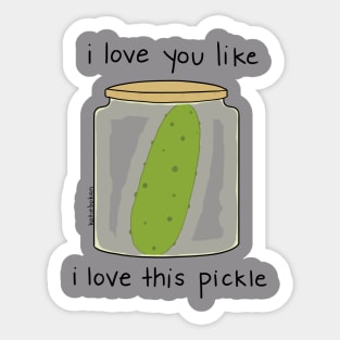 Pickle love Sticker